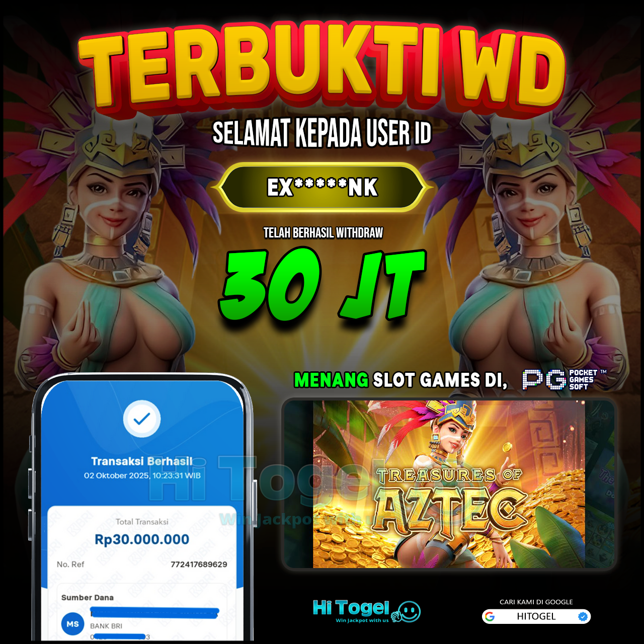 Bukti JP Dan WD Pemain HiTogel