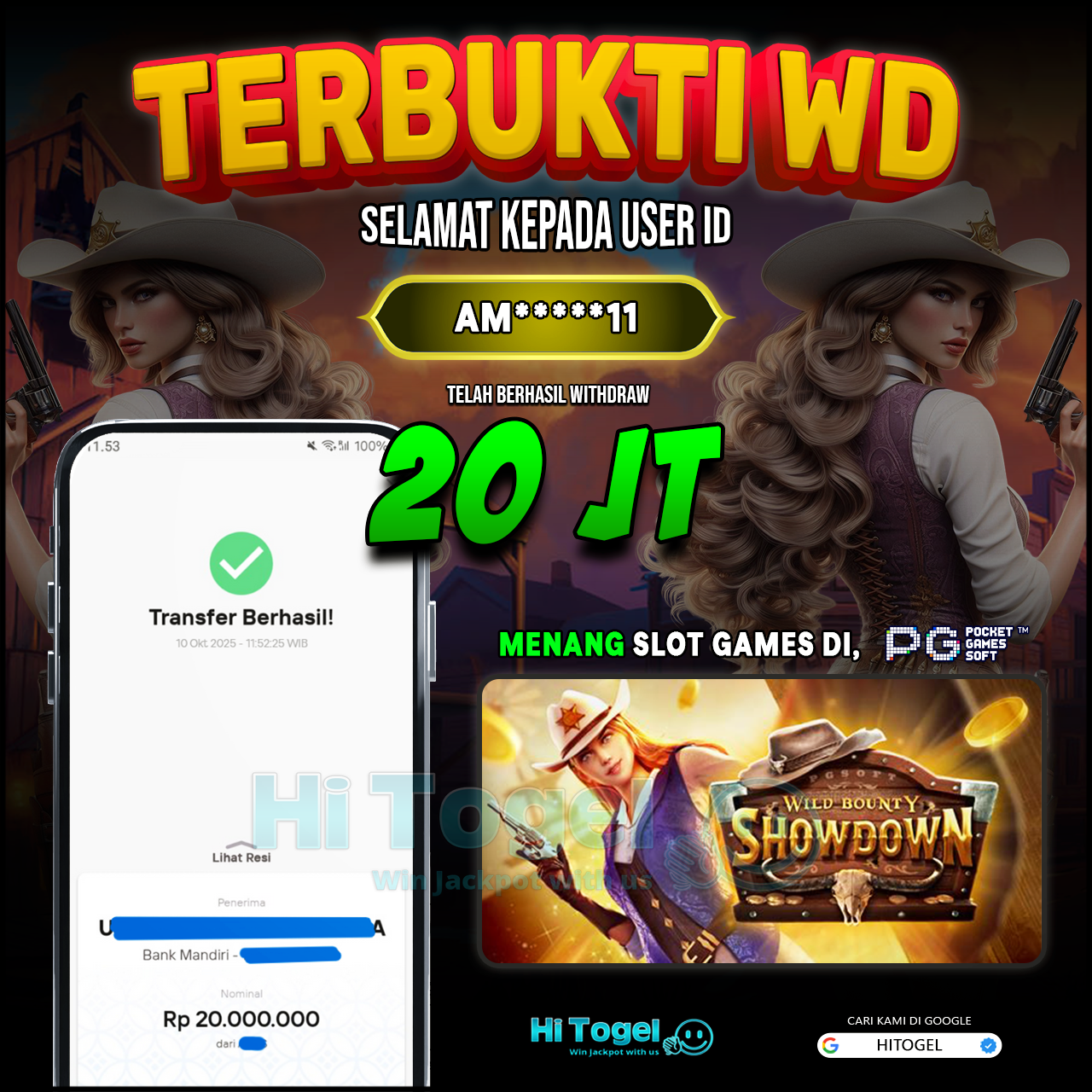 Bukti JP Dan WD Pemain HiTogel