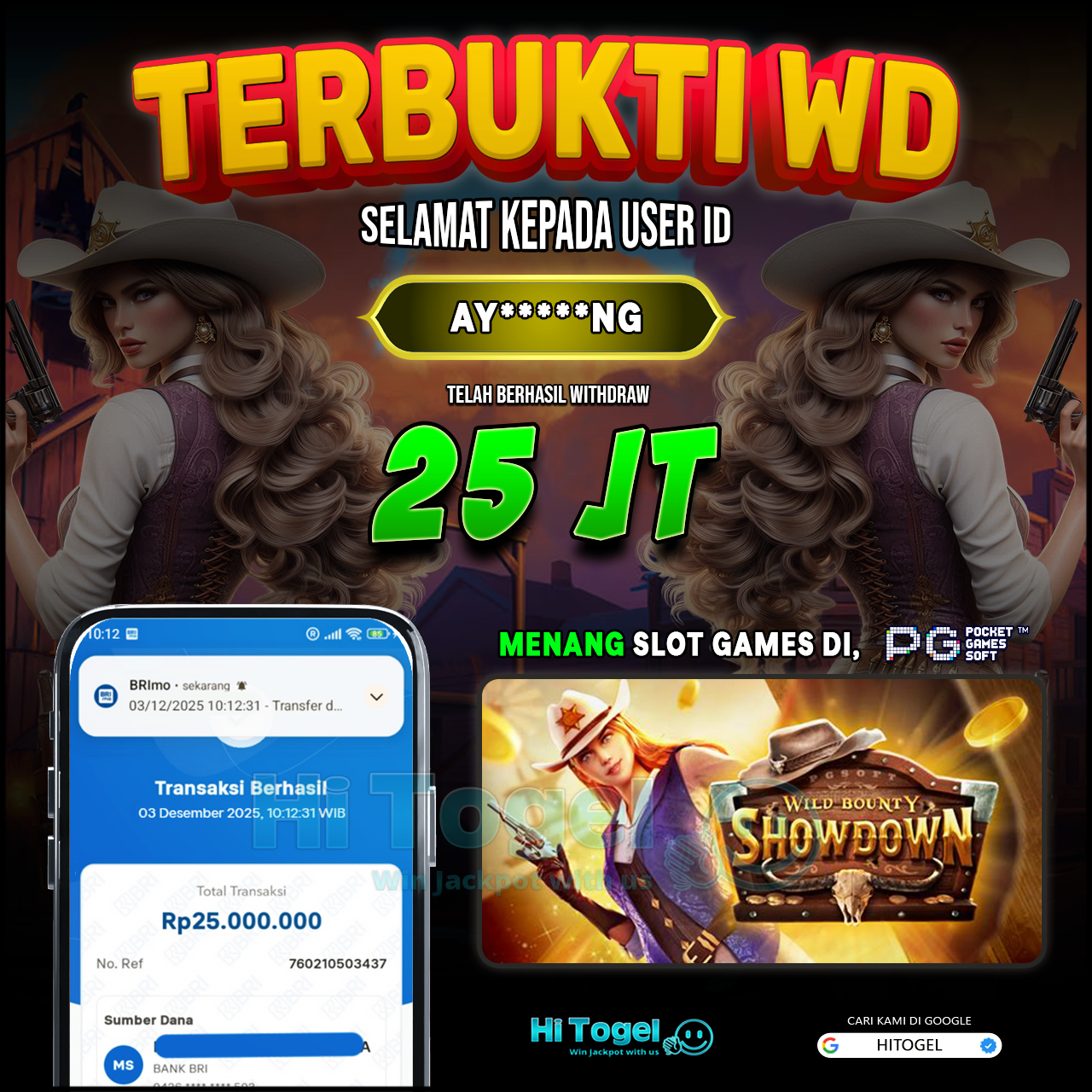 Bukti JP Dan WD Pemain HiTogel