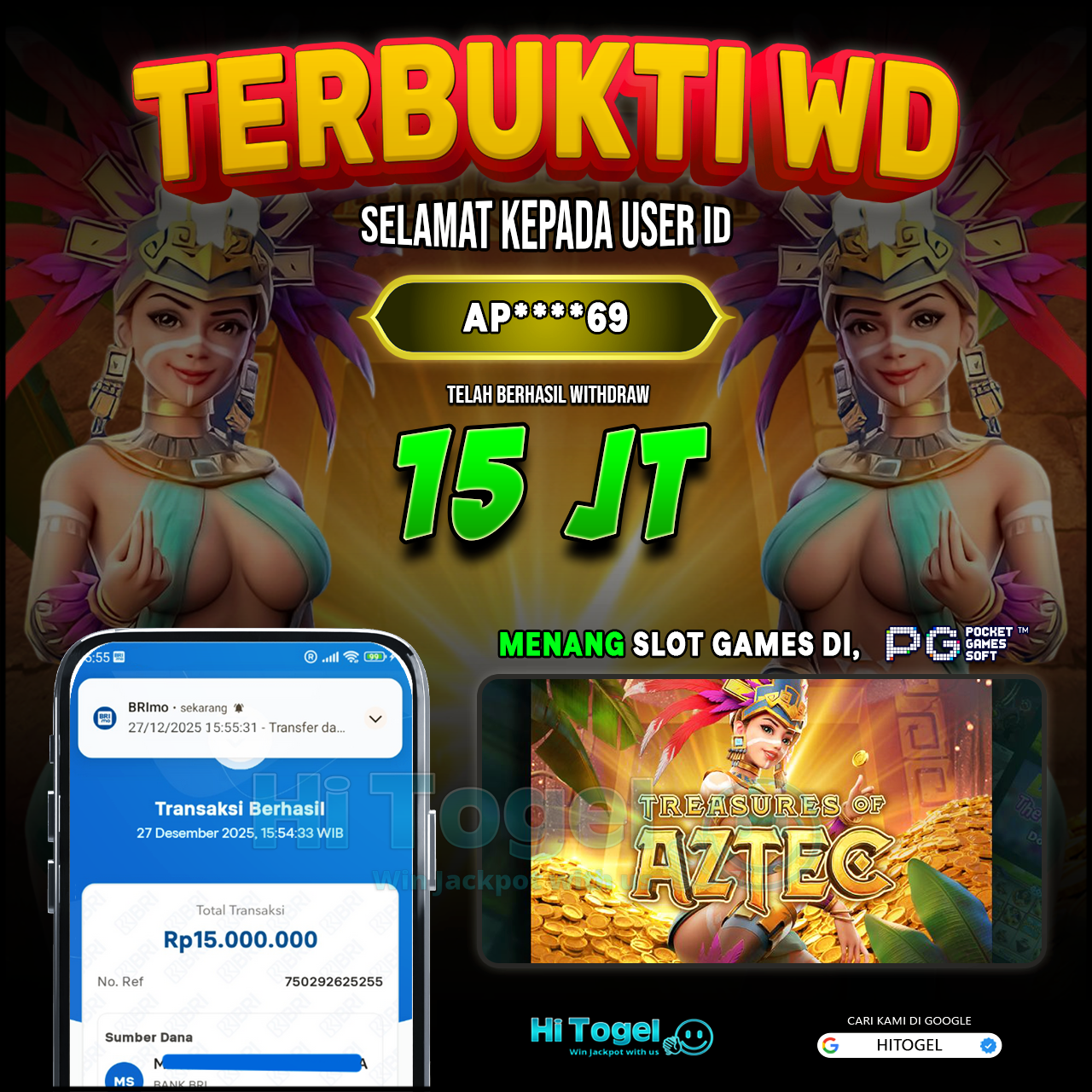 Bukti JP Dan WD Pemain HiTogel