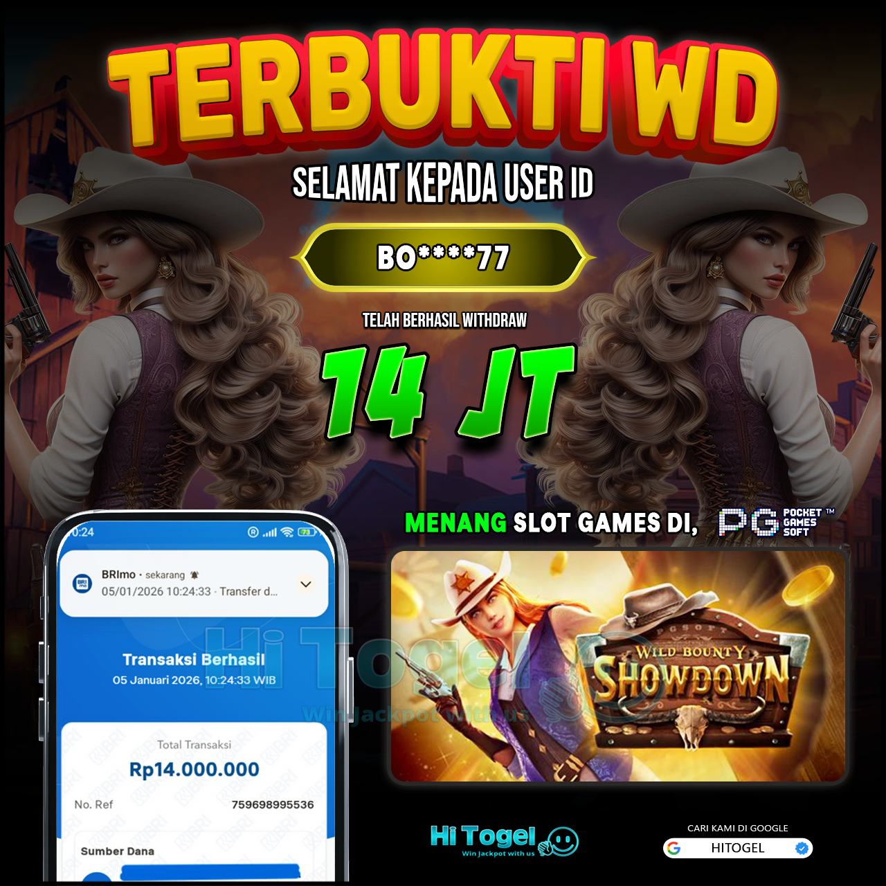 Bukti JP Dan WD Pemain HiTogel