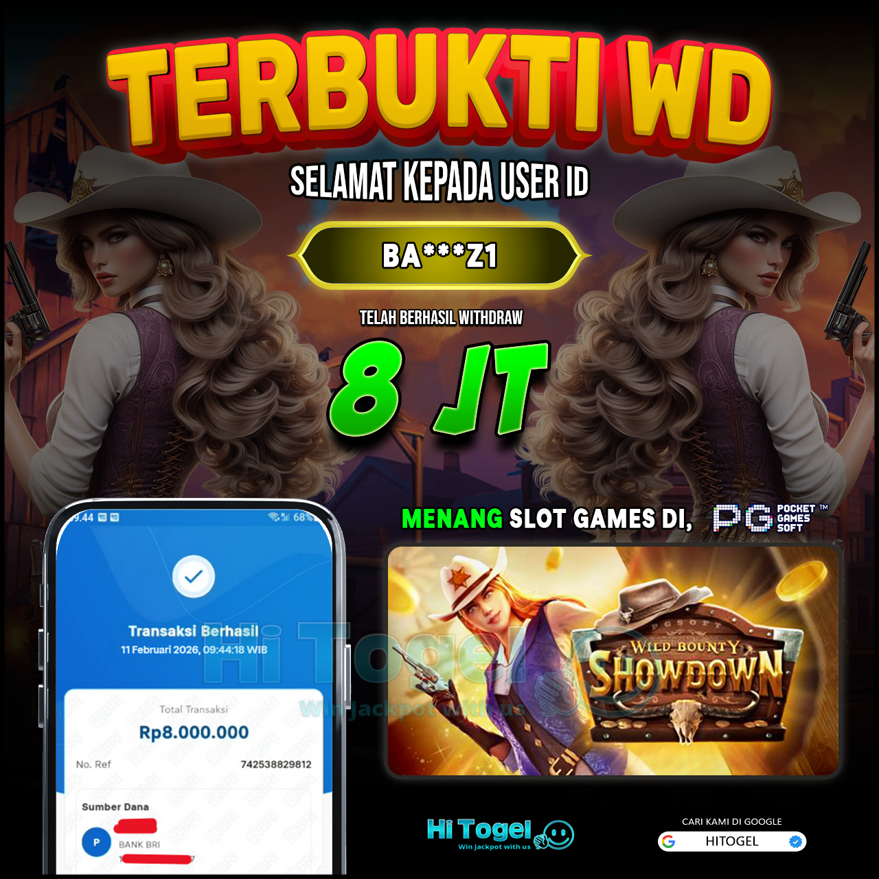 Bukti JP Dan WD Pemain HiTogel