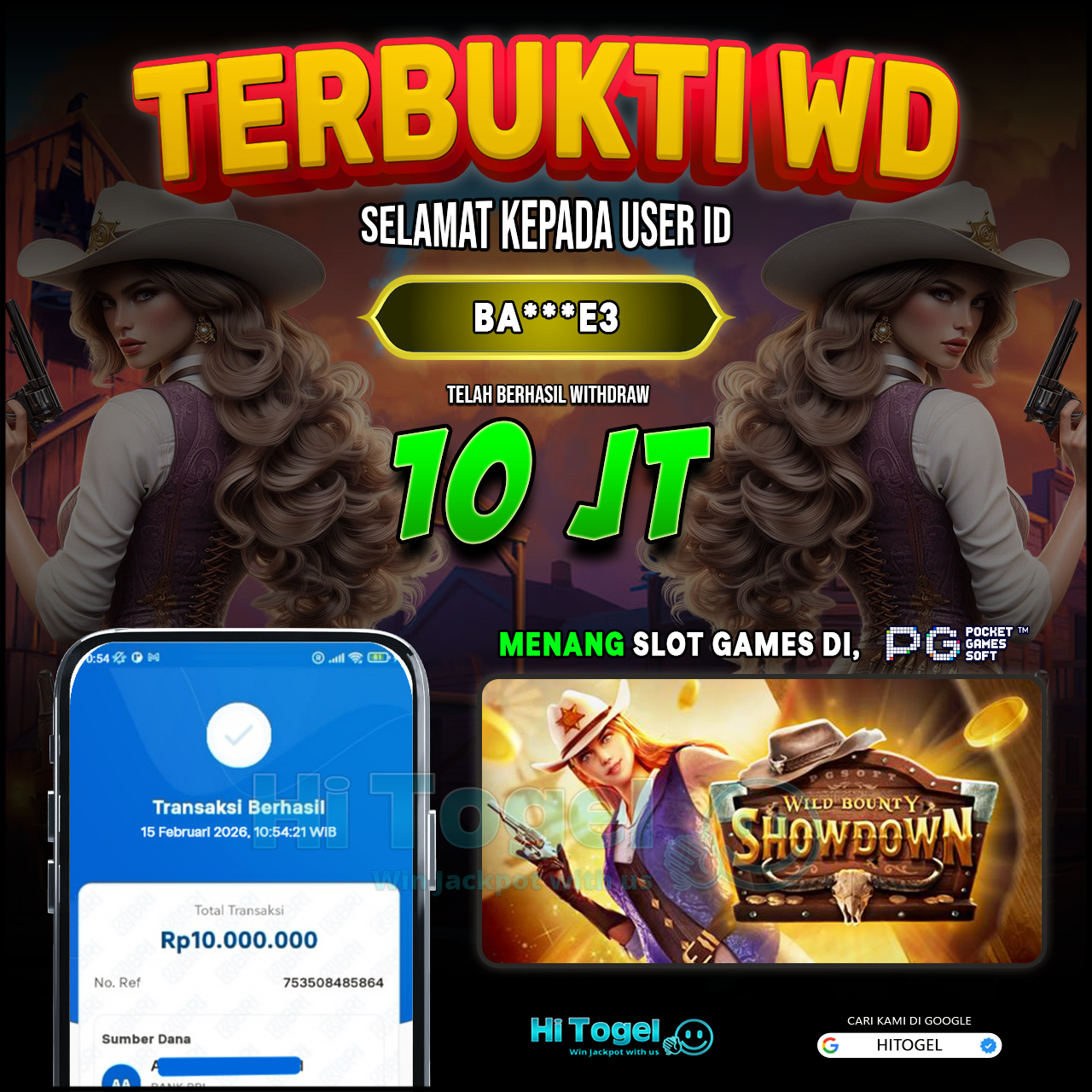 Bukti JP Dan WD Pemain HiTogel