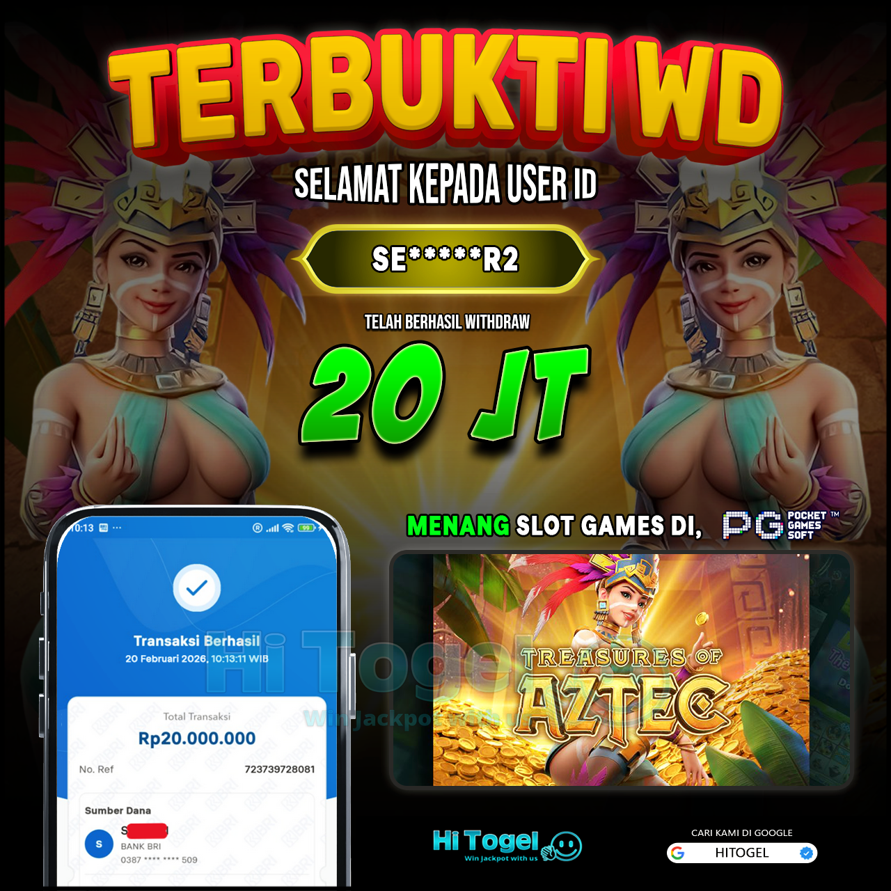 Bukti JP Dan WD Pemain HiTogel