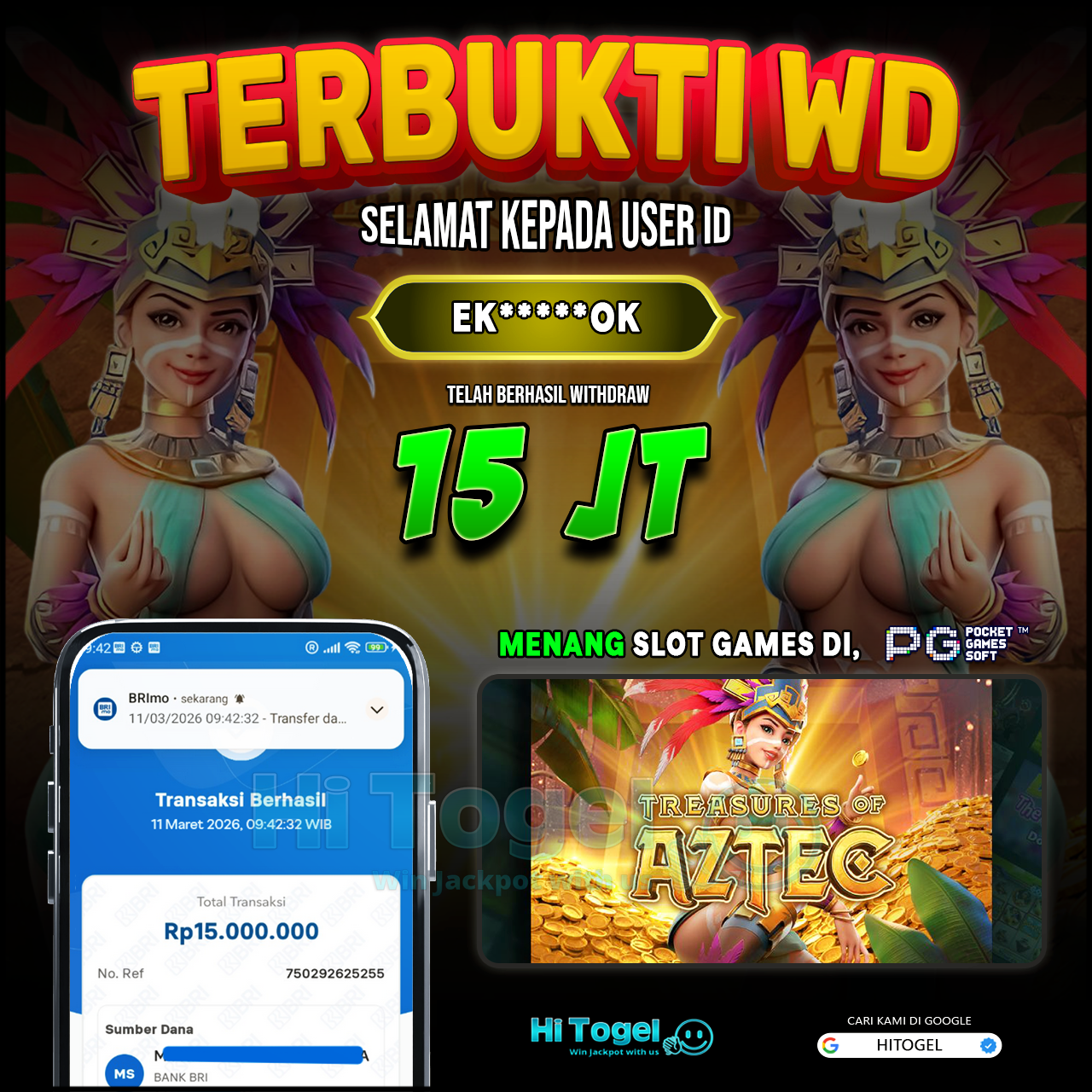 Bukti JP Dan WD Pemain HiTogel