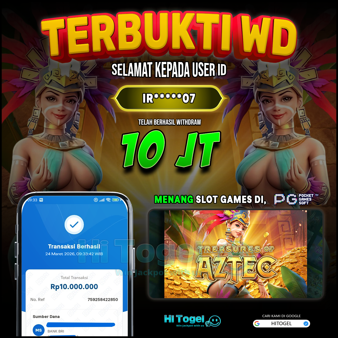 Bukti JP Dan WD Pemain HiTogel