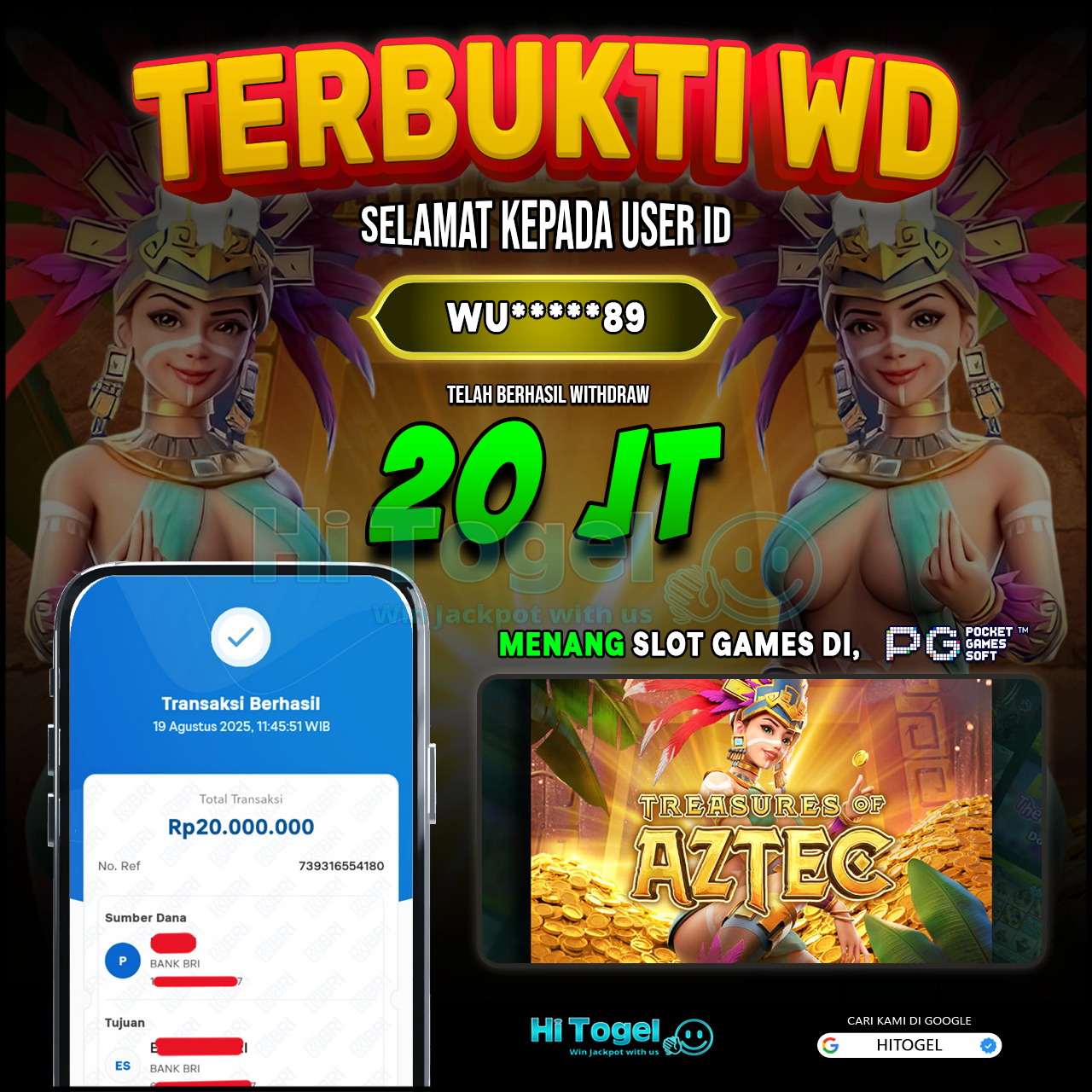 Bukti JP Dan WD Pemain HiTogel