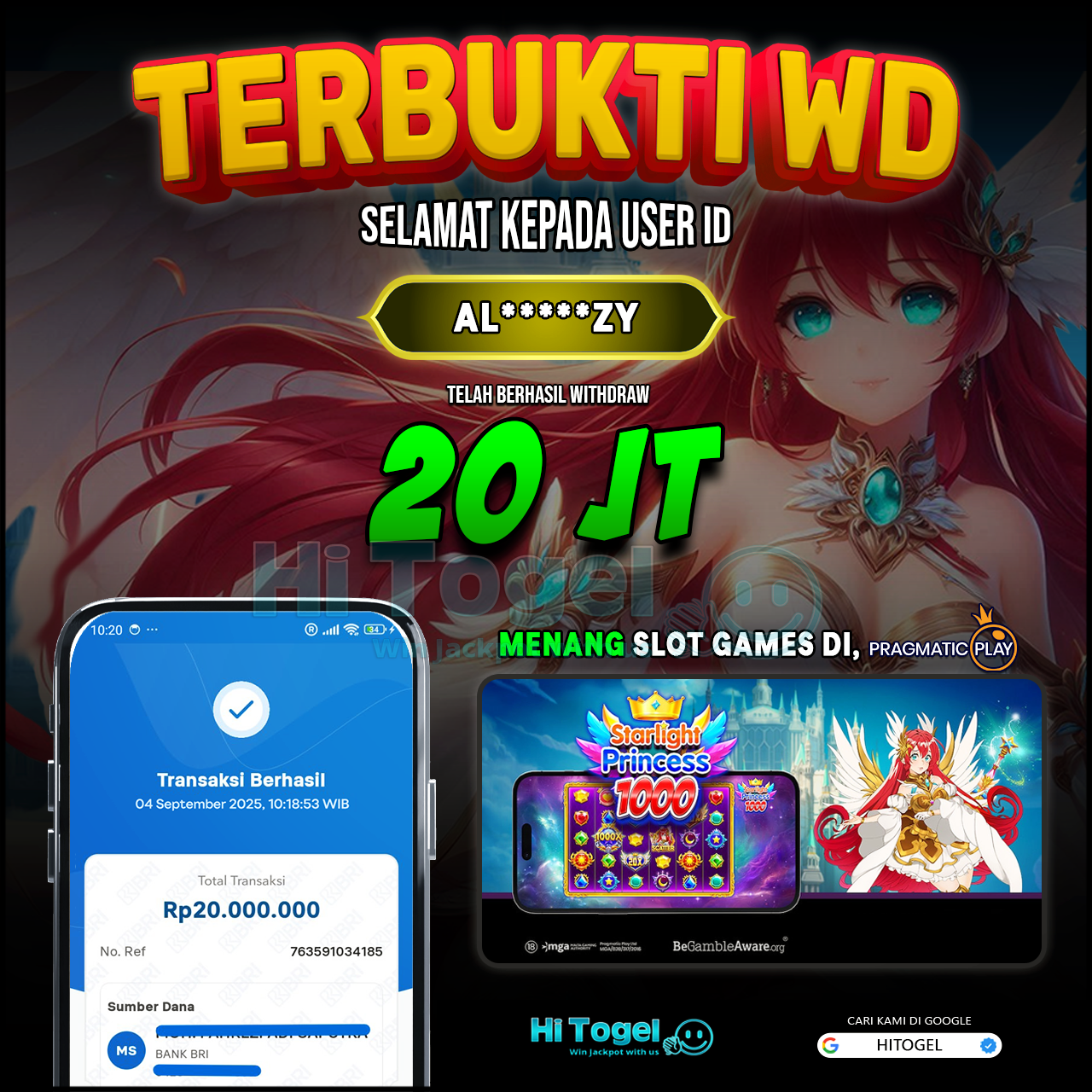 Bukti JP Dan WD Pemain HiTogel