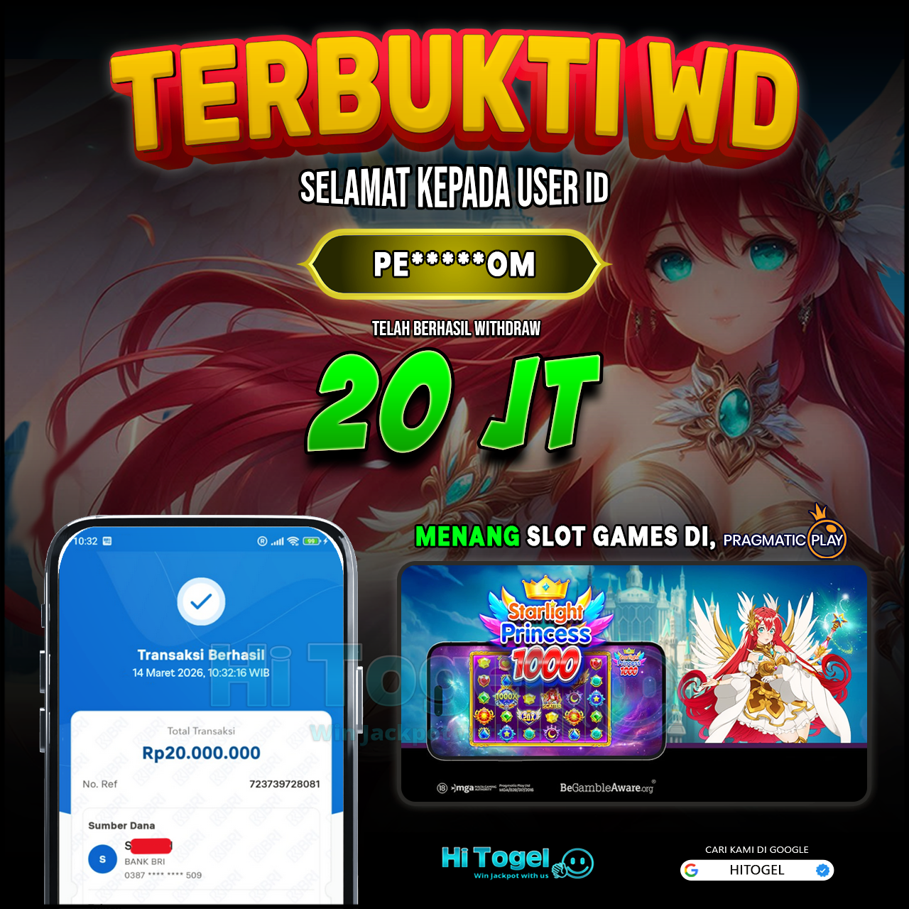 Bukti JP Dan WD Pemain HiTogel