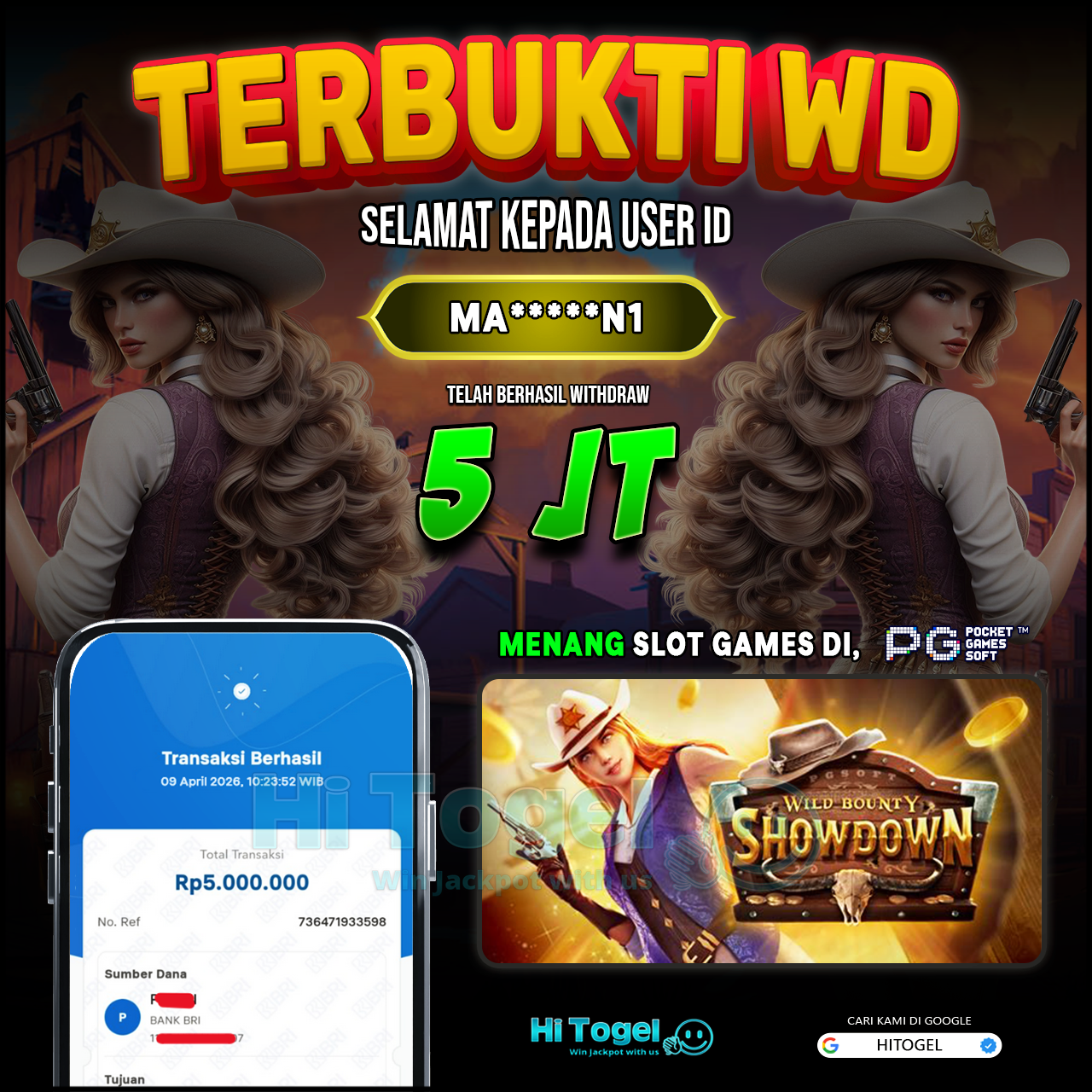 Bukti JP Dan WD Pemain HiTogel